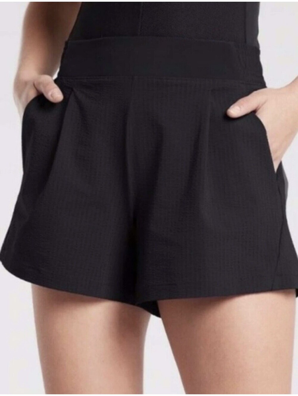 Athleta Black Textured Brooklyn Short